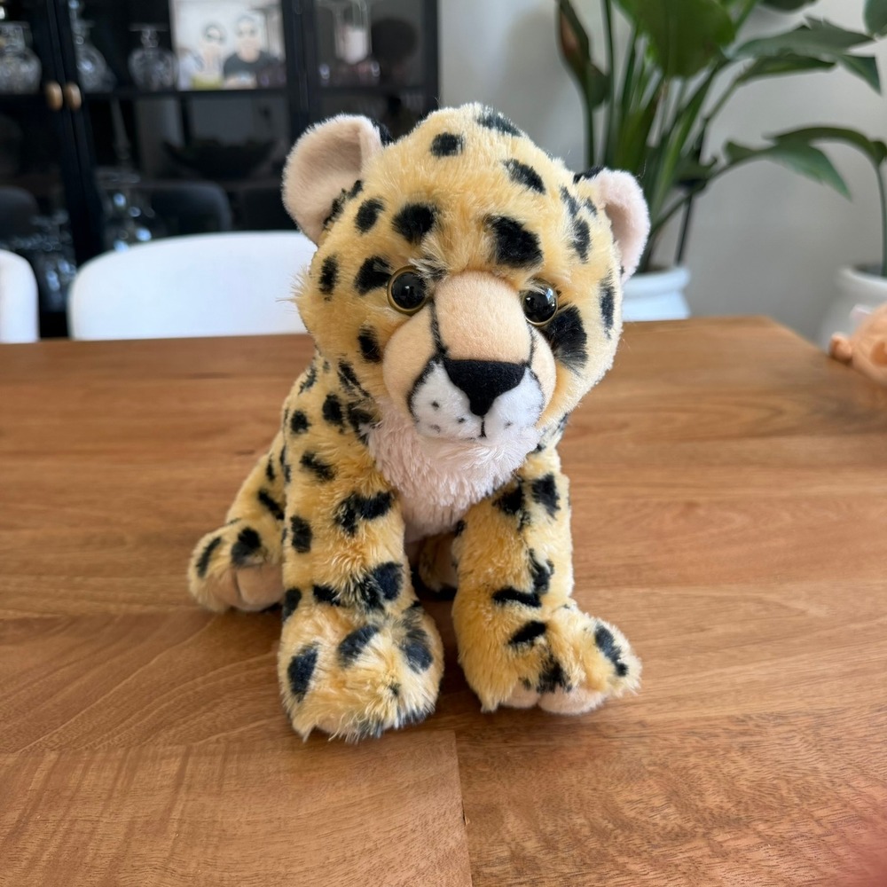 Wild Republic Leopard Cub Plush Stuffed Animal Spotted Big Cat 2016 10 Inch
